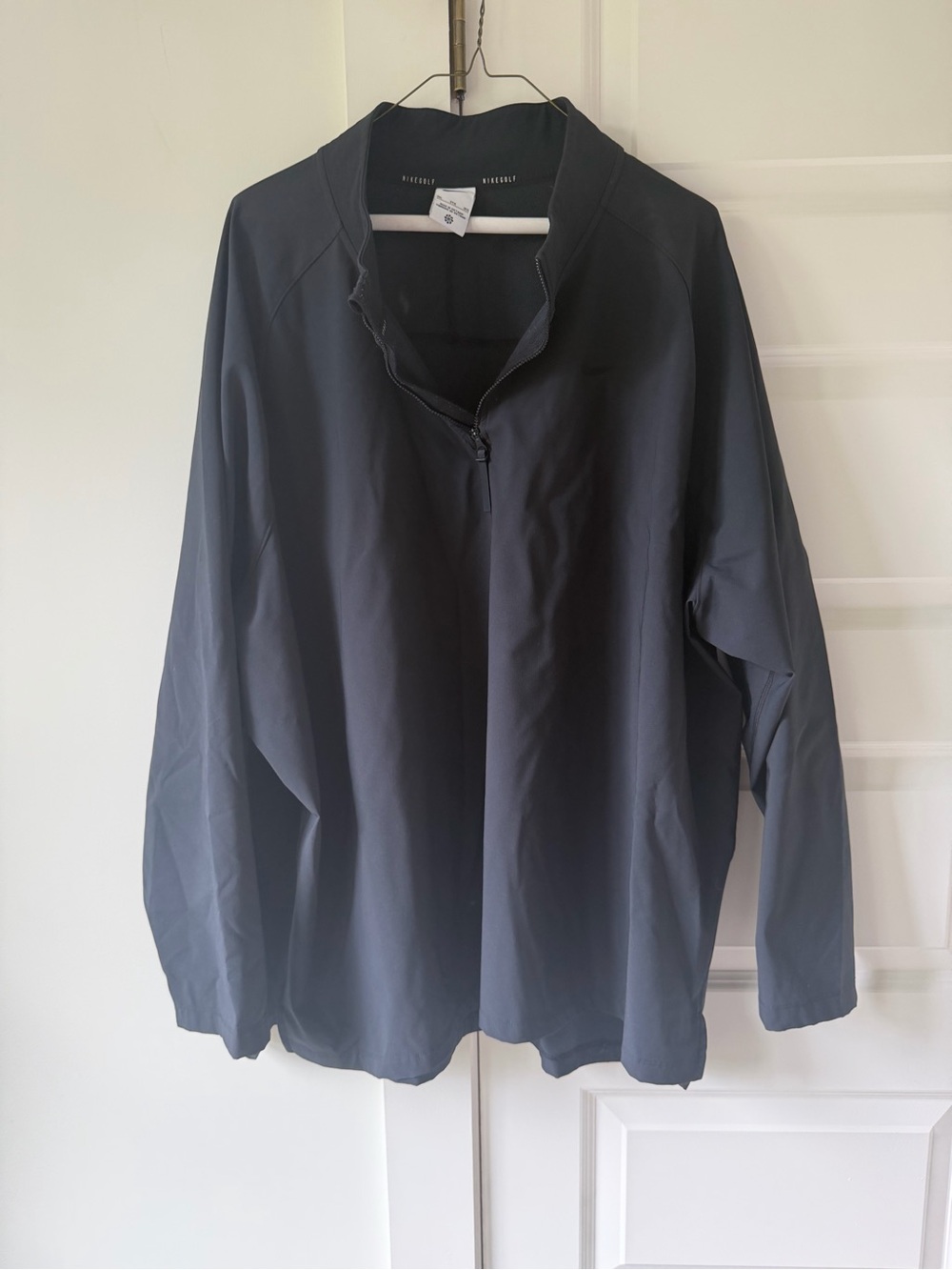 Nike Men's Black Lightweight Quarter-Zip Shirt Jacket